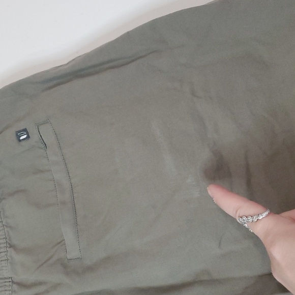 LinkSoul Tempus Fugit Green Cotton Mens Shorts Size XXL Tie Waist Chino - Picture 6 of 11